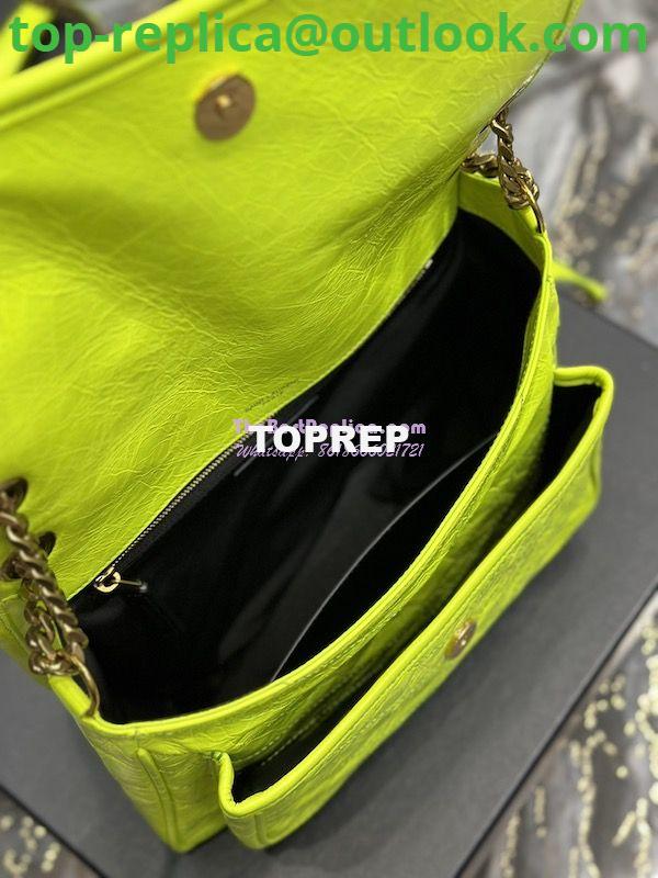 Replica YSL Saint Laurent Niki Medium Chain Bag In Crinkled Lambskin 633158 Neon Yellow 9 Replica YSL Saint Laurent Niki Medium Chain Bag In Crinkled Lambskin 633158 Neon Yellow 9
