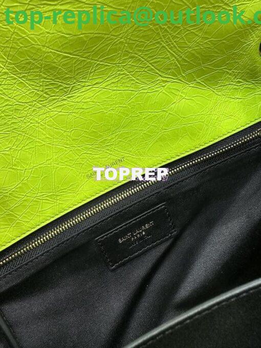 Replica YSL Saint Laurent Niki Medium Chain Bag In Crinkled Lambskin 633158 Neon Yellow 10