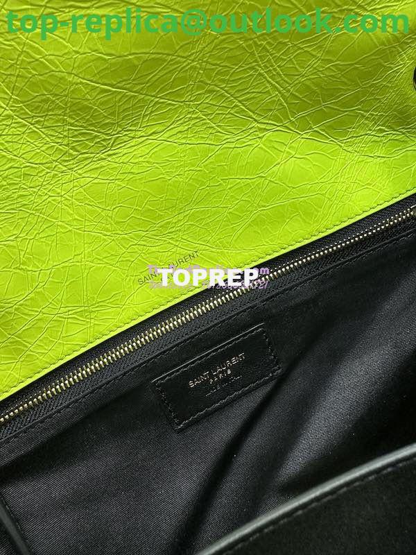 Replica YSL Saint Laurent Niki Medium Chain Bag In Crinkled Lambskin 633158 Neon Yellow 10 Replica YSL Saint Laurent Niki Medium Chain Bag In Crinkled Lambskin 633158 Neon Yellow 10