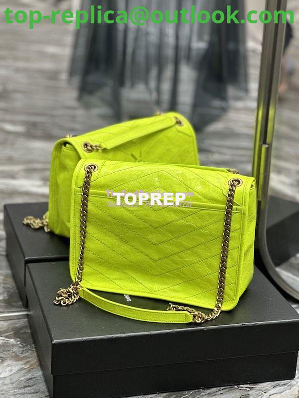 Replica YSL Saint Laurent Niki Medium Chain Bag In Crinkled Lambskin 633158 Neon Yellow 12 Replica YSL Saint Laurent Niki Medium Chain Bag In Crinkled Lambskin 633158 Neon Yellow 12
