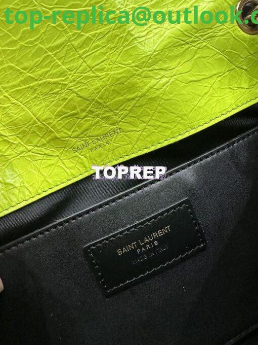 Replica YSL Saint Laurent Niki Baby Chain Bag In Crinkled Lambskin 633160 Neon Yellow 10