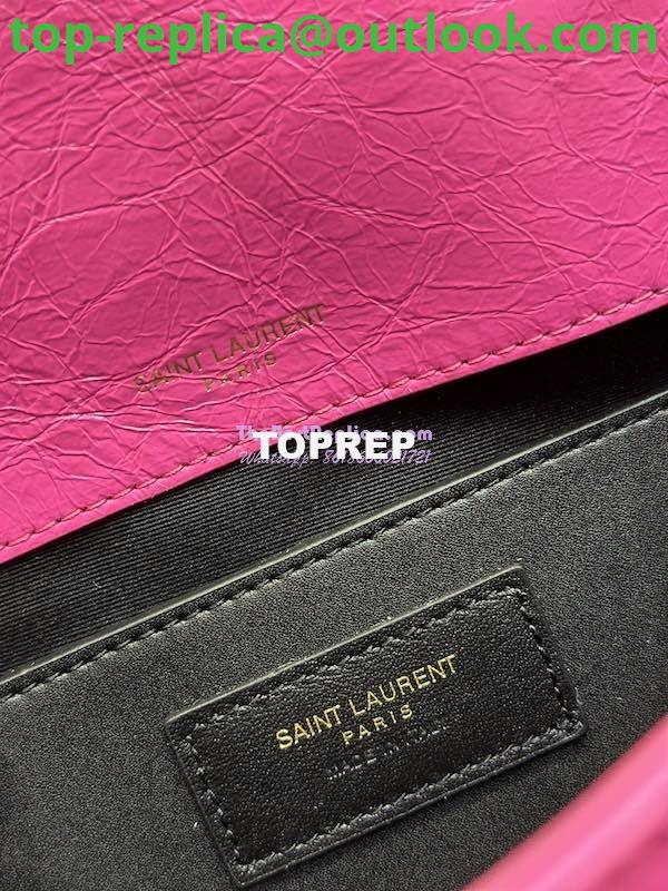 Replica YSL Saint Laurent Niki Baby Chain Bag In Crinkled Lambskin 633160 Neon Pink 11 Replica YSL Saint Laurent Niki Baby Chain Bag In Crinkled Lambskin 633160 Neon Pink 11