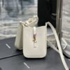 Replica YSL Saint Laurent Le 5 à 7 mini vertical in black vegetable-tanned leather 735214 11