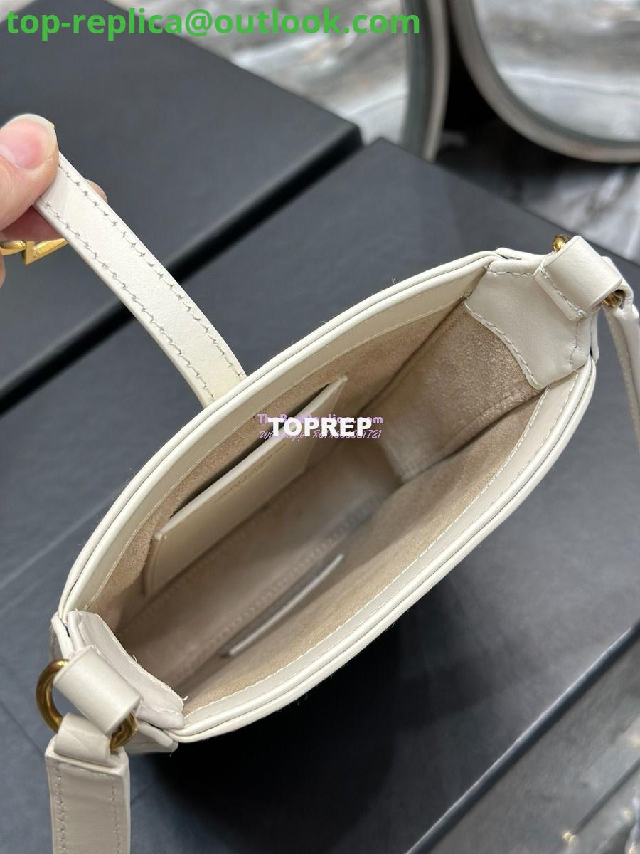 Replica YSL Saint Laurent Le 5 à 7 mini vertical in white vegetable-tanned leather 735214 6 Replica YSL Saint Laurent Le 5 à 7 mini vertical in white vegetable-tanned leather 735214 6