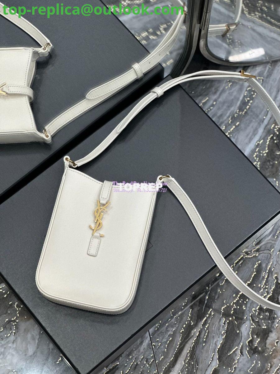 Replica YSL Saint Laurent Le 5 à 7 mini vertical in white vegetable-tanned leather 735214 8 Replica YSL Saint Laurent Le 5 à 7 mini vertical in white vegetable-tanned leather 735214 8