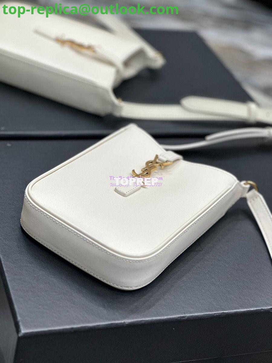 Replica YSL Saint Laurent Le 5 à 7 mini vertical in white vegetable-tanned leather 735214 9 Replica YSL Saint Laurent Le 5 à 7 mini vertical in white vegetable-tanned leather 735214 9