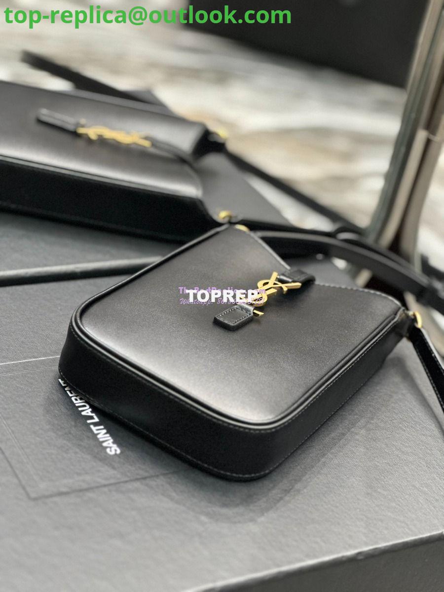 Replica YSL Saint Laurent Le 5 à 7 mini vertical in black vegetable-tanned leather 735214 9 Replica YSL Saint Laurent Le 5 à 7 mini vertical in black vegetable-tanned leather 735214 9