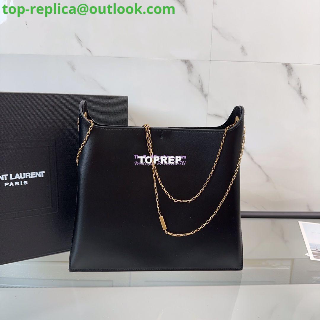Replica YSL Saint Laurent Liane Elegant Leather Shoulder Bag 804483 black 2 Replica YSL Saint Laurent Liane Elegant Leather Shoulder Bag 804483 black 2
