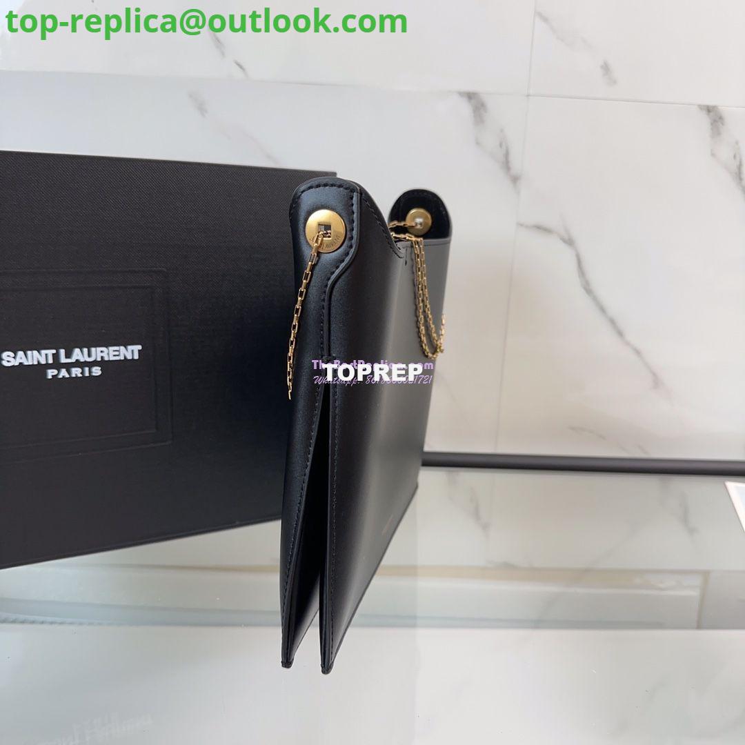 Replica YSL Saint Laurent Liane Elegant Leather Shoulder Bag 804483 black 3 Replica YSL Saint Laurent Liane Elegant Leather Shoulder Bag 804483 black 3