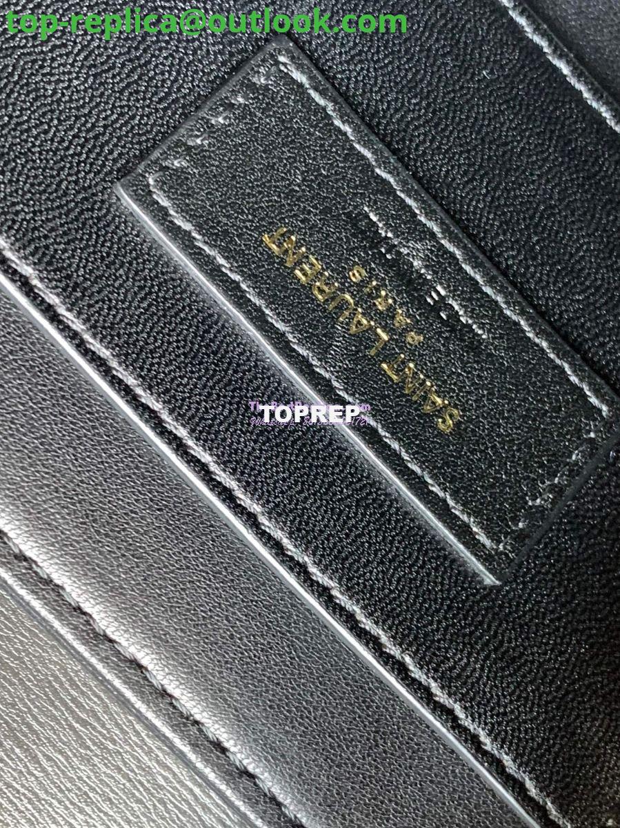 Replica YSL Saint Laurent Solferino Soft Satchel In Box Leather 635025 Black mix White Gold Hardware 10 Replica YSL Saint Laurent Solferino Soft Satchel In Box Leather 635025 Black mix White Gold Hardware 10