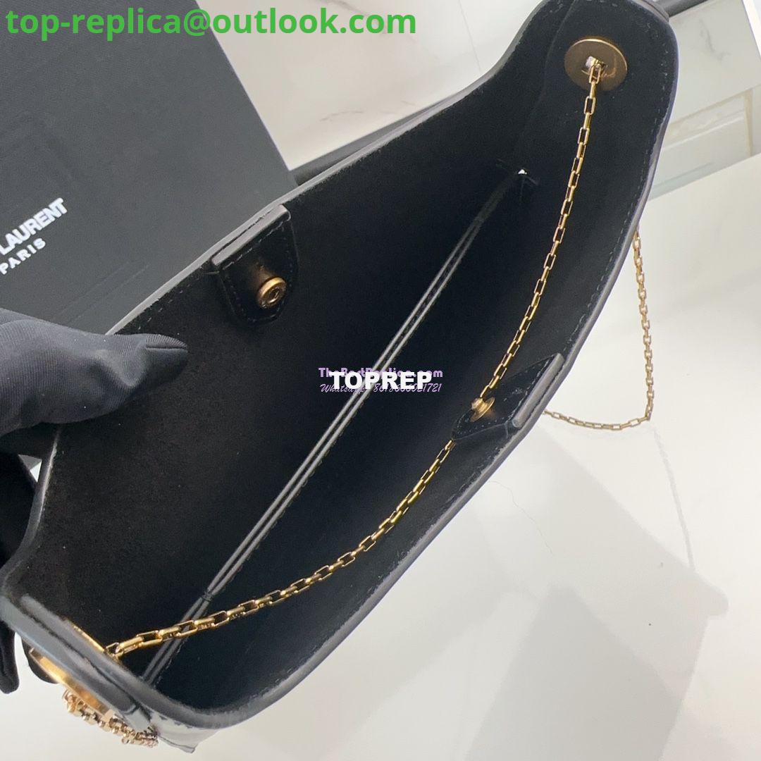 Replica YSL Saint Laurent Liane Elegant Leather Shoulder Bag 804483 black 8 Replica YSL Saint Laurent Liane Elegant Leather Shoulder Bag 804483 black 8