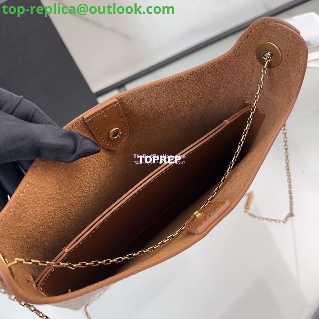Replica YSL Saint Laurent Liane Elegant Leather Shoulder Bag 804483 brown 8 Replica YSL Saint Laurent Liane Elegant Leather Shoulder Bag 804483 brown 8