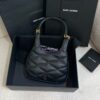 Replica YSL Saint Laurent Solferino Soft Satchel In Box Leather 635025 Black mix White Gold Hardware 20