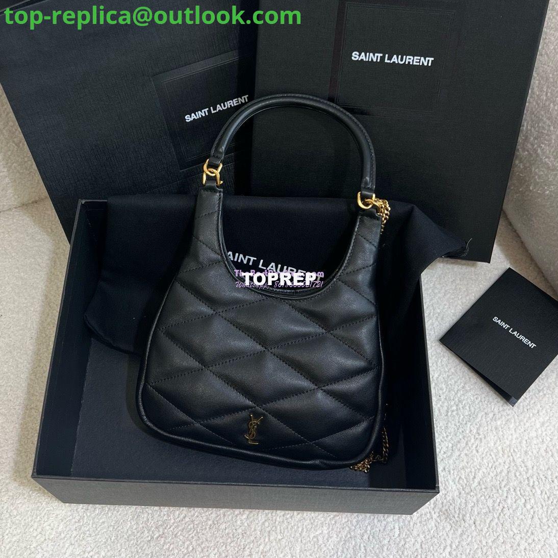 Replica YSL Saint Laurent Sade Hobo In Lambskin 7936081 Black Replica YSL Saint Laurent Sade Hobo In Lambskin 7936081 Black