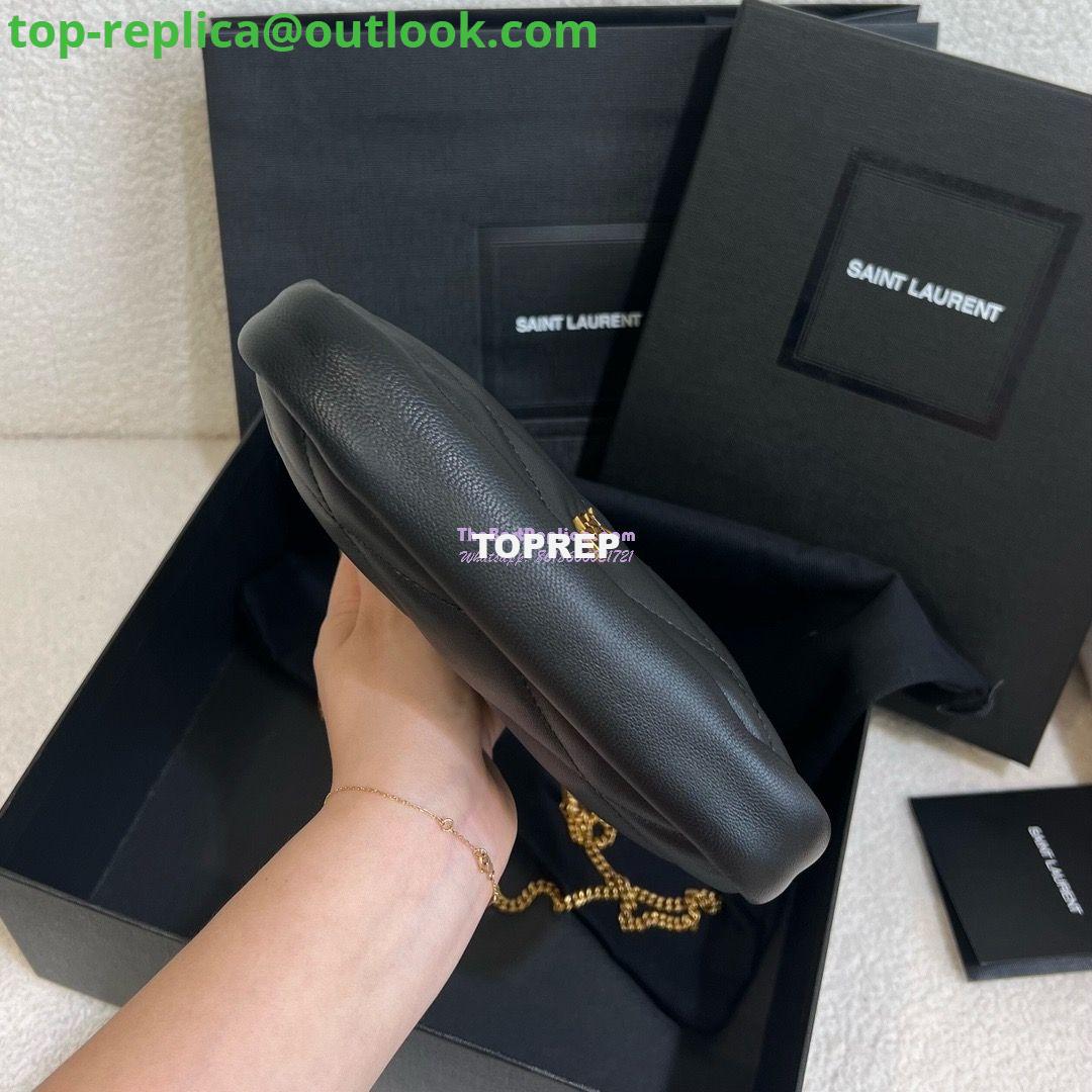 Replica YSL Saint Laurent Sade Hobo In Lambskin 7936081 Black 3 Replica YSL Saint Laurent Sade Hobo In Lambskin 7936081 Black 3