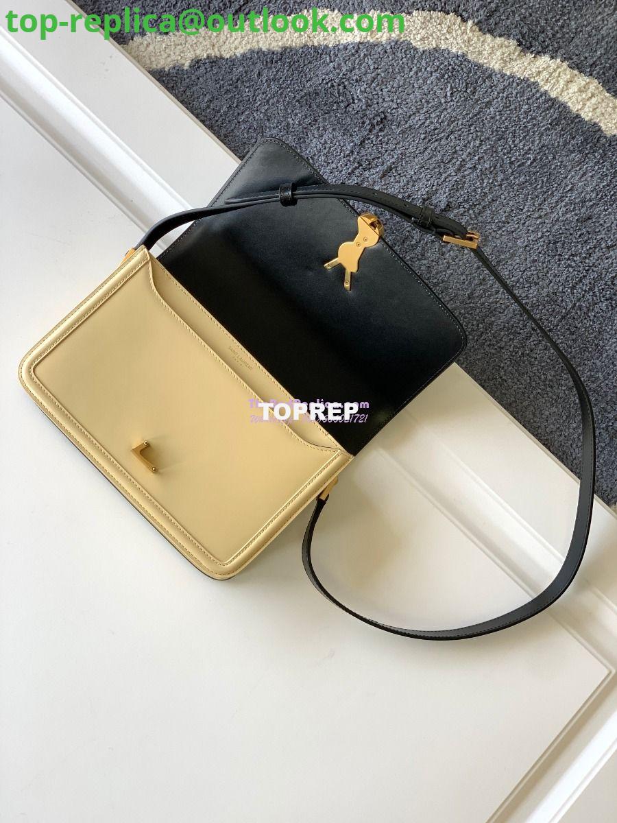 Replica YSL Saint Laurent Solferino Soft Satchel In Box Leather 635025 Black mix White Gold Hardware 17 Replica YSL Saint Laurent Solferino Soft Satchel In Box Leather 635025 Black mix White Gold Hardware 17