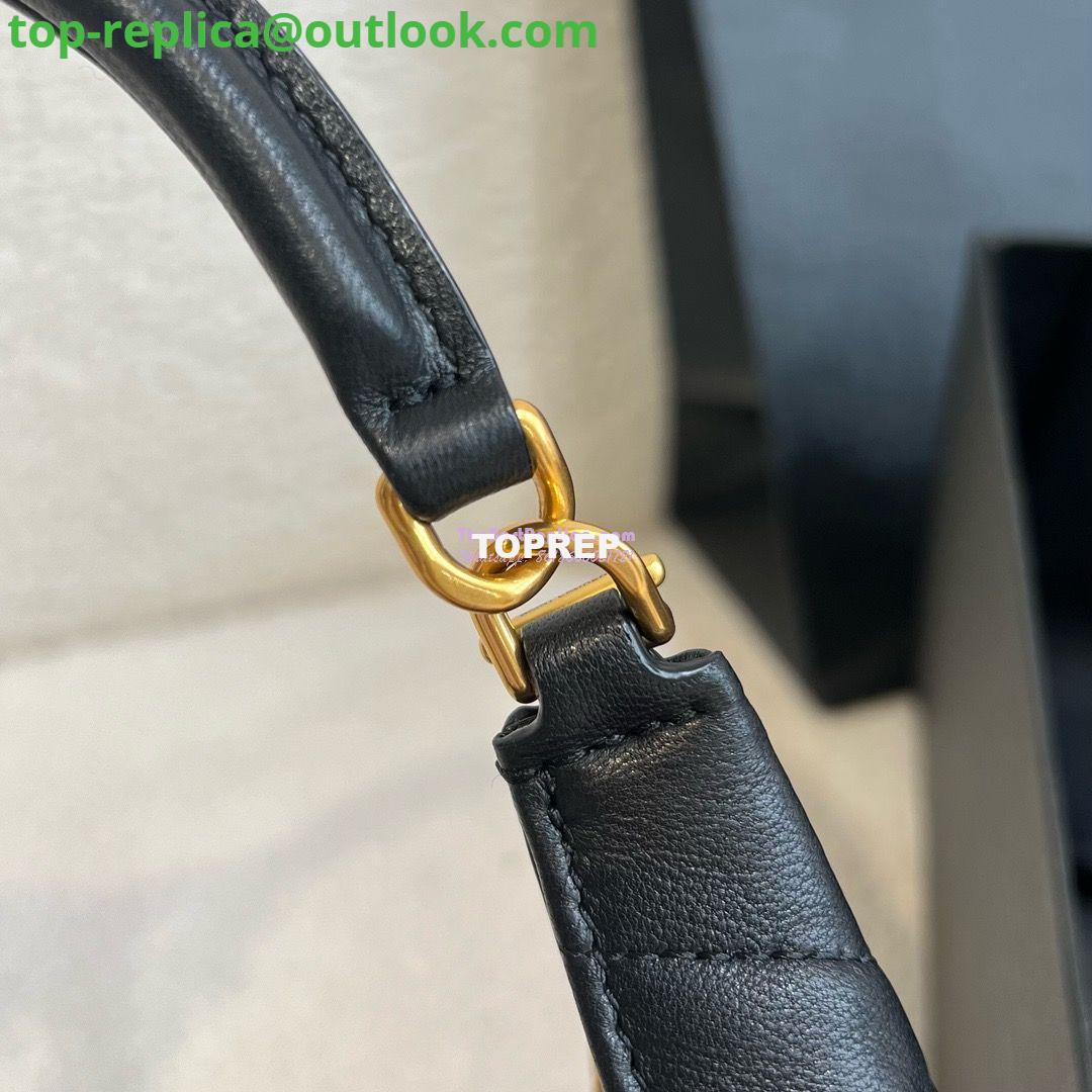Replica YSL Saint Laurent Sade Hobo In Lambskin 7936081 Black 5 Replica YSL Saint Laurent Sade Hobo In Lambskin 7936081 Black 5