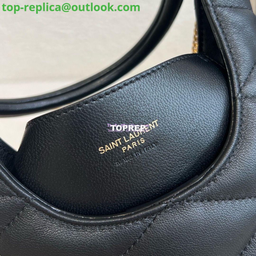 Replica YSL Saint Laurent Sade Hobo In Lambskin 7936081 Black 6 Replica YSL Saint Laurent Sade Hobo In Lambskin 7936081 Black 6