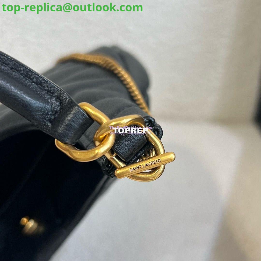 Replica YSL Saint Laurent Sade Hobo In Lambskin 7936081 Black 8 Replica YSL Saint Laurent Sade Hobo In Lambskin 7936081 Black 8