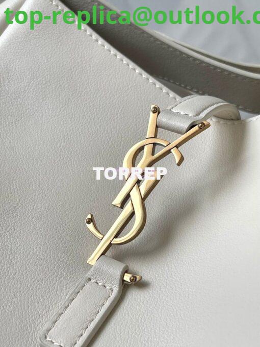 Replica YSL Saint Laurent Le 5 À 7 Supple Small In Grained Leather 713938 Blanc 4