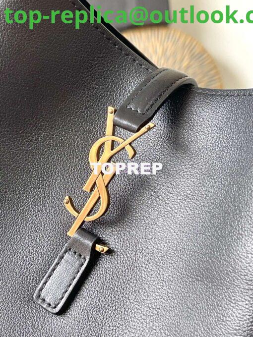 Replica YSL Saint Laurent Le 5 À 7 Supple Small In Grained Leather 713938 Black 3