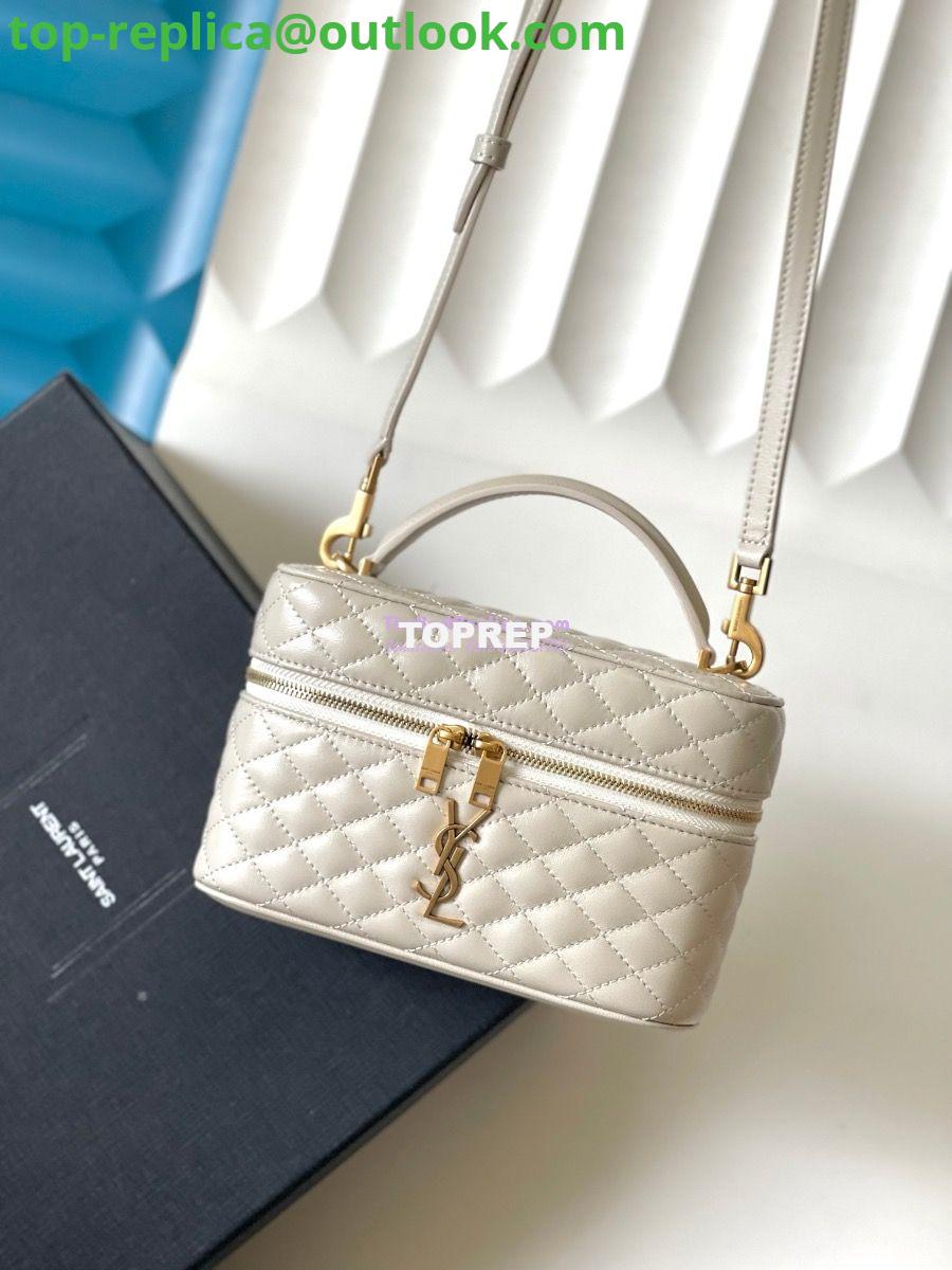 Replica Saint Laurent YSL Gaby Vanity Bag In Lambskin 7667311 Blanc 2 Replica Saint Laurent YSL Gaby Vanity Bag In Lambskin 7667311 Blanc 2
