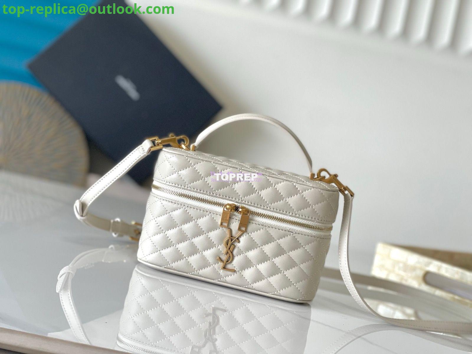 Replica Saint Laurent YSL Gaby Vanity Bag In Lambskin 7667311 Blanc 3 Replica Saint Laurent YSL Gaby Vanity Bag In Lambskin 7667311 Blanc 3