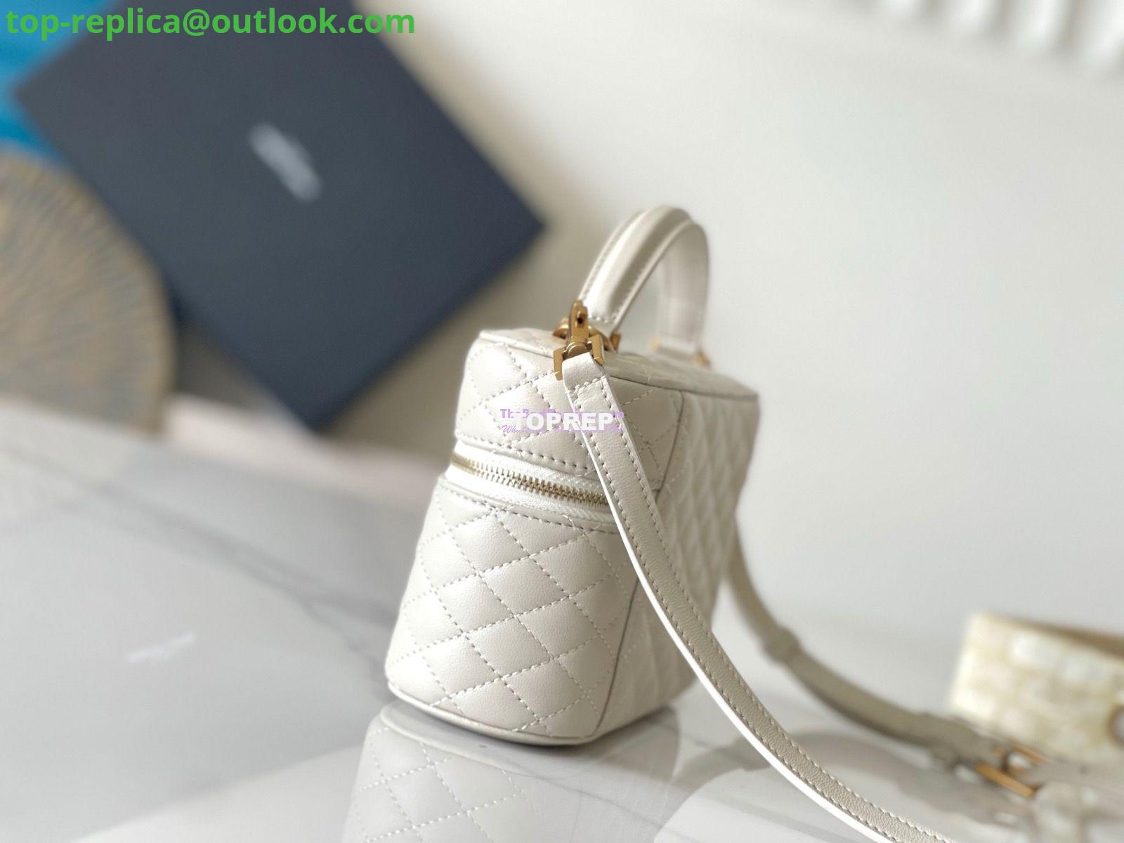 Replica Saint Laurent YSL Gaby Vanity Bag In Lambskin 7667311 Blanc 4 Replica Saint Laurent YSL Gaby Vanity Bag In Lambskin 7667311 Blanc 4