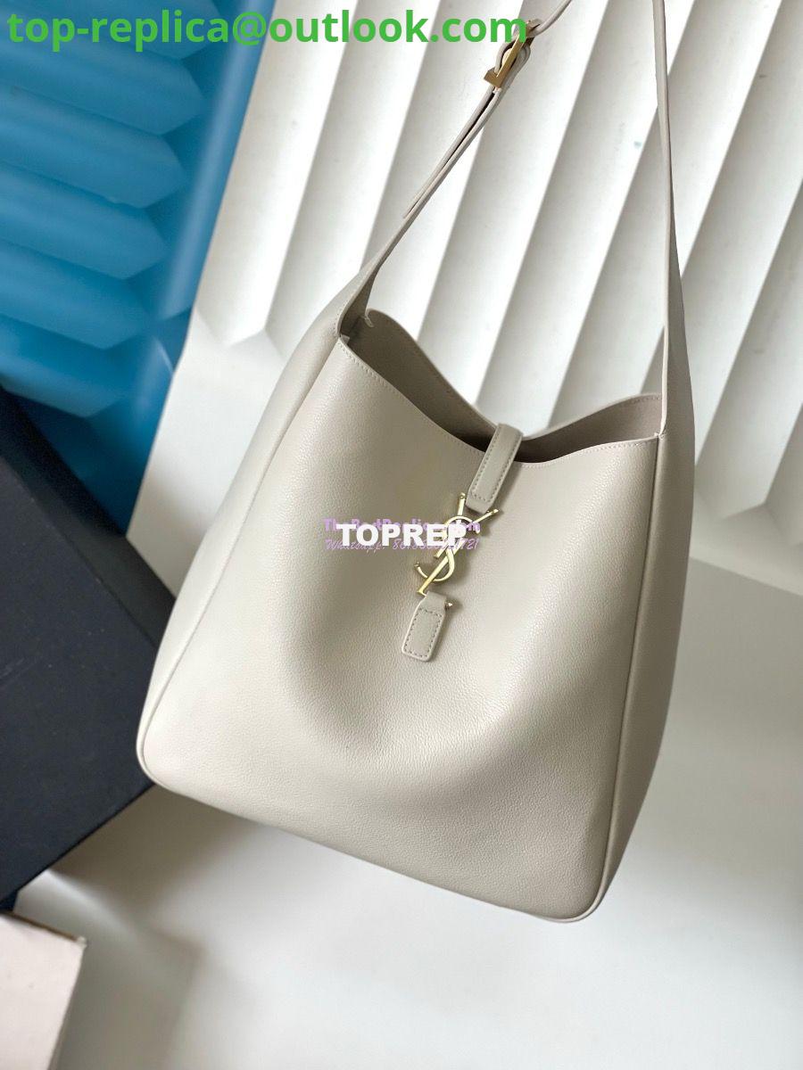 Replica YSL Saint Laurent Le 5 À 7 Supple Large In Grained Leather 753837 Blanc Replica YSL Saint Laurent Le 5 À 7 Supple Large In Grained Leather 753837 Blanc