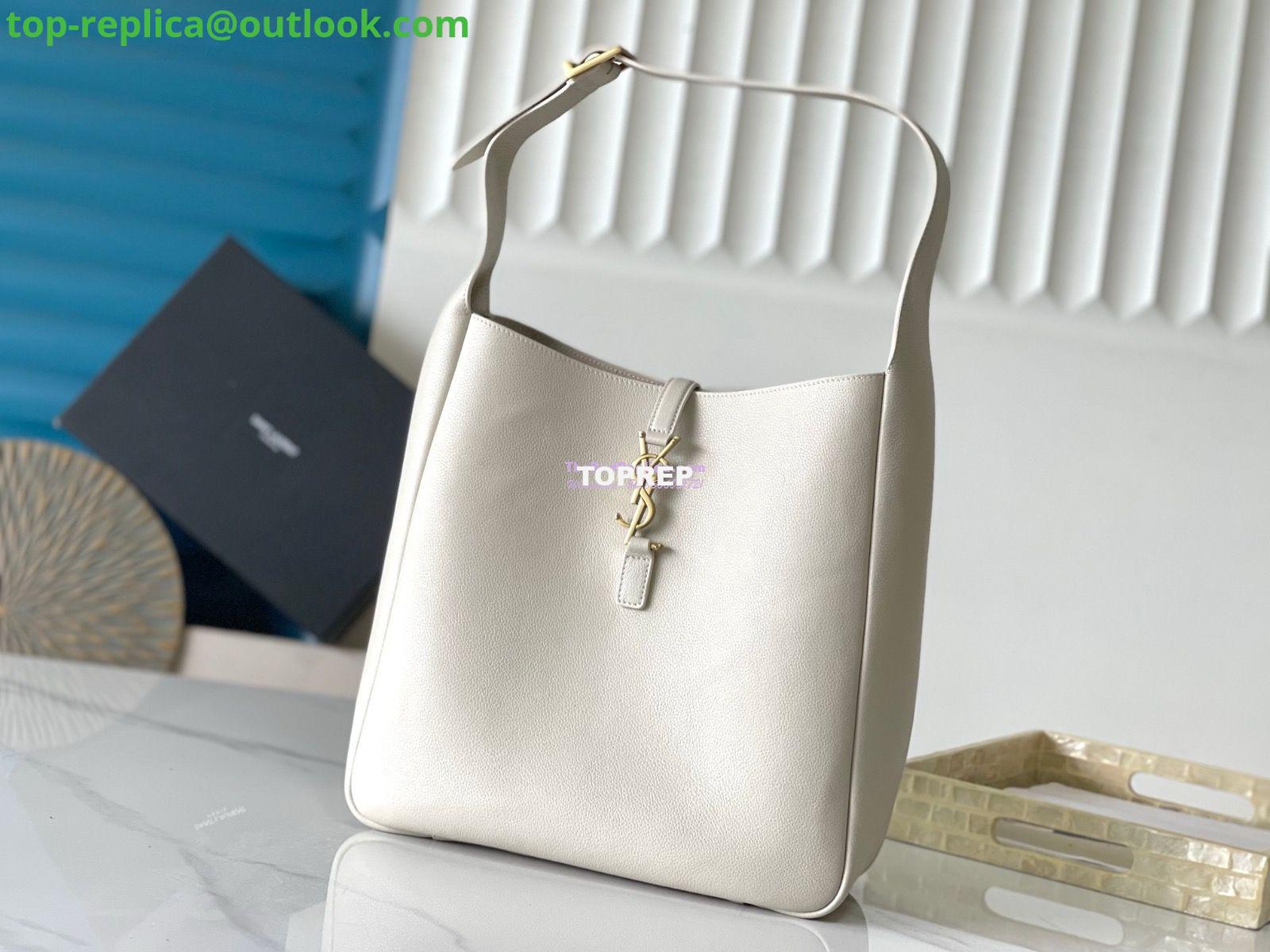 Replica YSL Saint Laurent Le 5 À 7 Supple Large In Grained Leather 753837 Blanc 2 Replica YSL Saint Laurent Le 5 À 7 Supple Large In Grained Leather 753837 Blanc 2