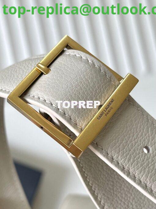 Replica YSL Saint Laurent Le 5 À 7 Supple Large In Grained Leather 753837 Blanc 5