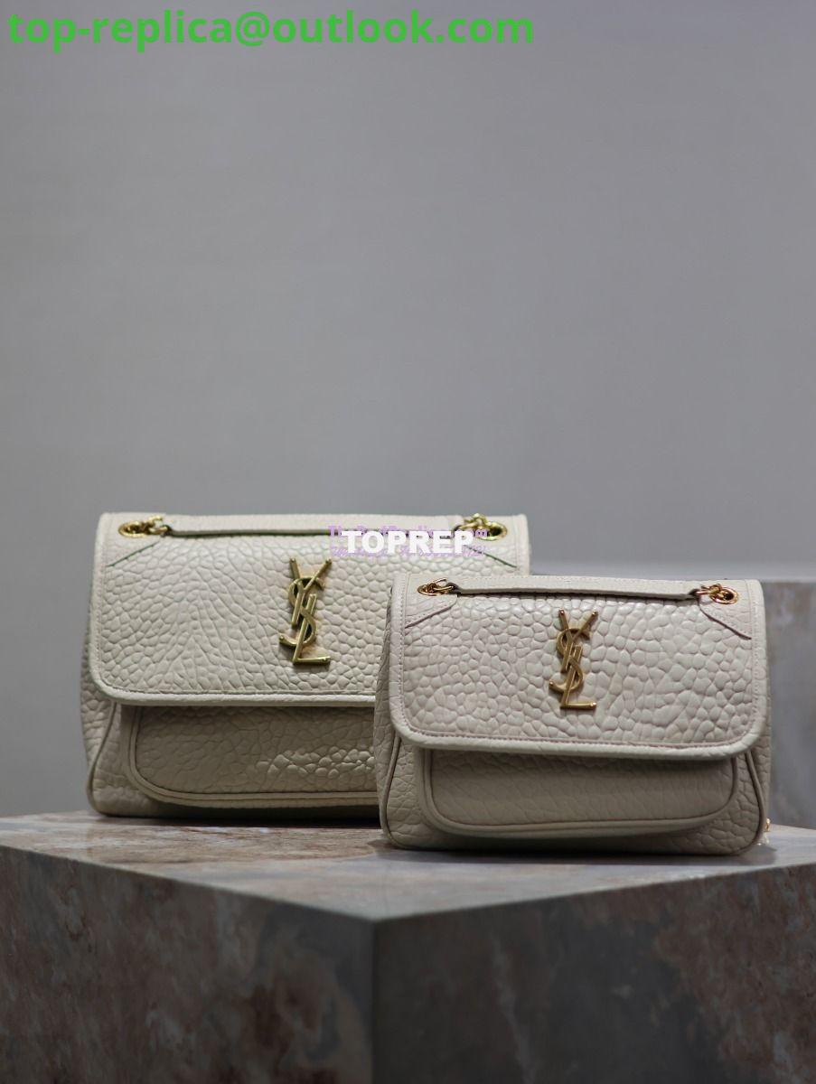 Replica Saint Laurent YSL Niki Bags in Grained Lambskin, Bronze-Toned Hardware 633179 white Replica Saint Laurent YSL Niki Bags in Grained Lambskin, Bronze-Toned Hardware 633179 white