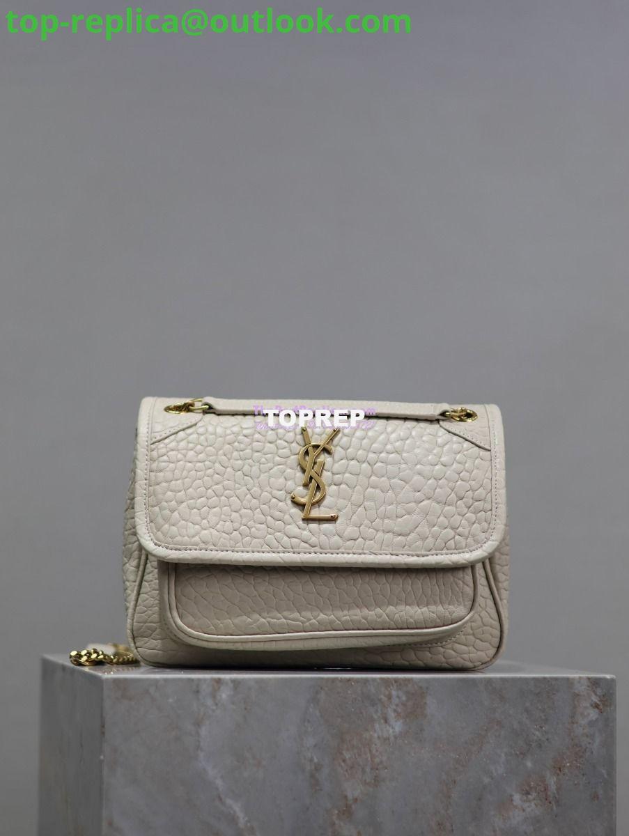Replica Saint Laurent YSL Niki Bags in Grained Lambskin, Bronze-Toned Hardware 633179 white 3 Replica Saint Laurent YSL Niki Bags in Grained Lambskin, Bronze-Toned Hardware 633179 white 3