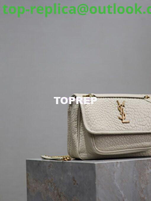 Replica Saint Laurent YSL Niki Bags in Grained Lambskin, Bronze-Toned Hardware 633179 white 16