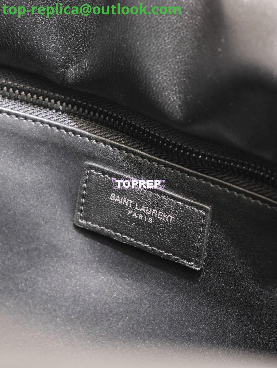 Replica Saint Laurent YSL Embossed Padded Leather Tote Bag Black 16 Replica Saint Laurent YSL Embossed Padded Leather Tote Bag Black 16
