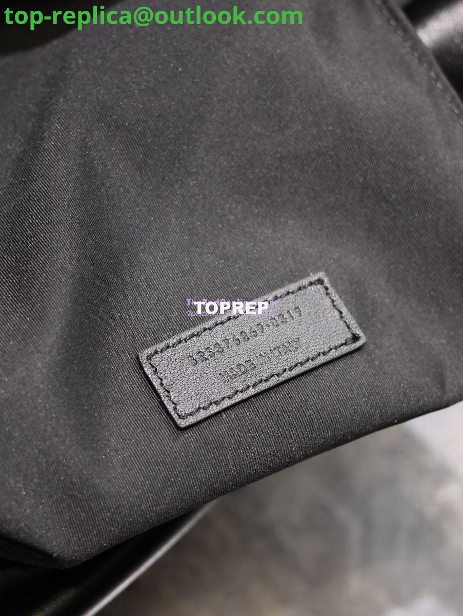 Replica Saint Laurent YSL Embossed Padded Leather Tote Bag Black 17 Replica Saint Laurent YSL Embossed Padded Leather Tote Bag Black 17