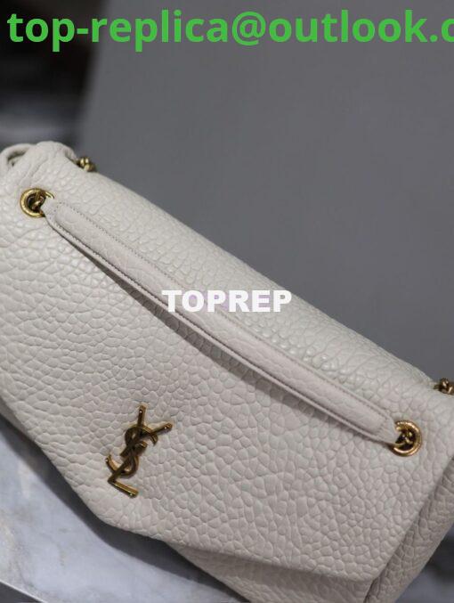 Replica Saint Laurent YSL Large Calypso In Grained Lambskin 777399 white 10