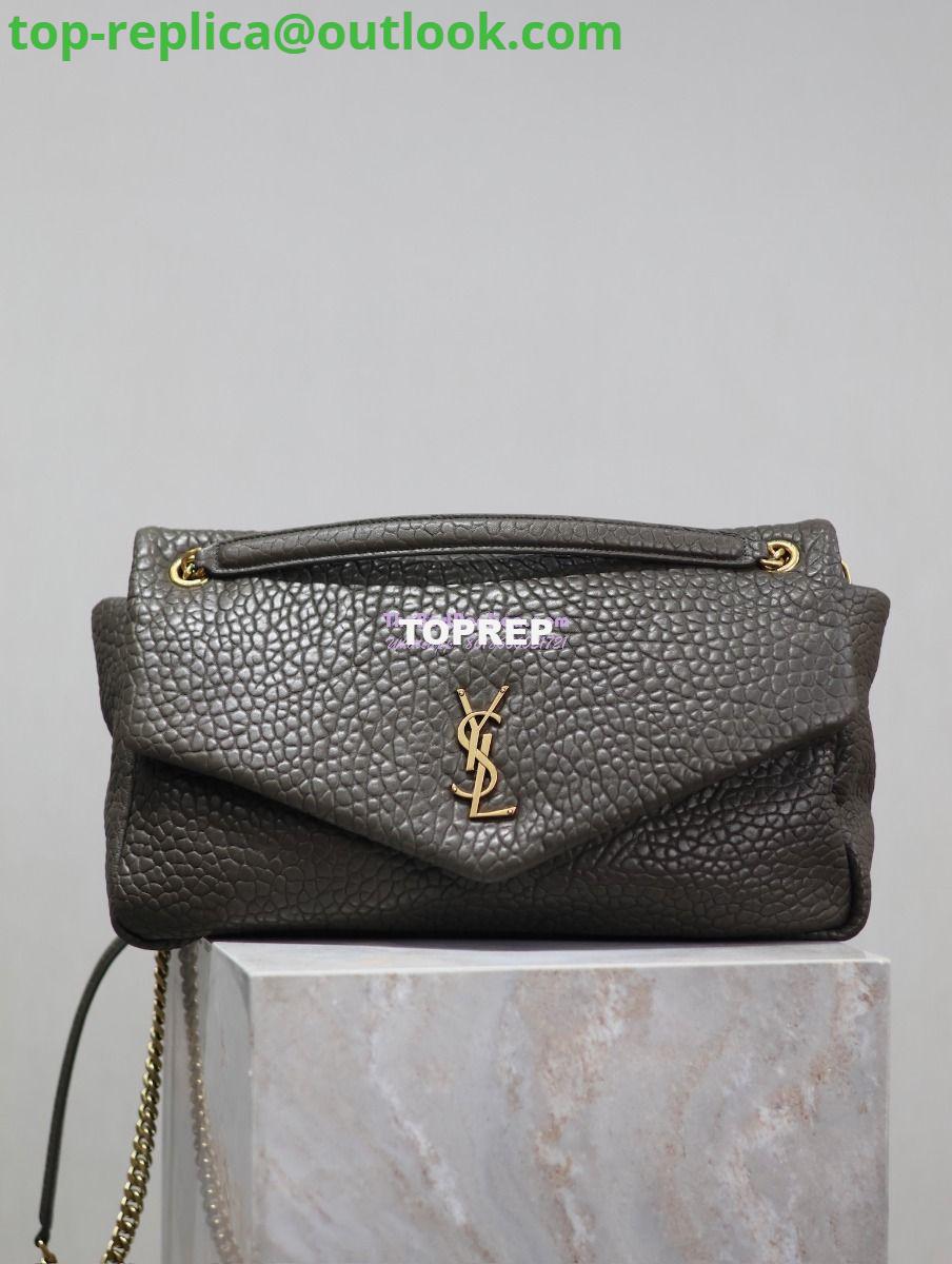 Replica Saint Laurent YSL Large Calypso In Grained Lambskin 777399 dark green Replica Saint Laurent YSL Large Calypso In Grained Lambskin 777399 dark green