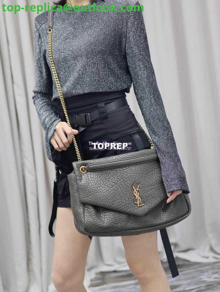 Replica Saint Laurent YSL Large Calypso In Grained Lambskin 777399 dark green 20 Replica Saint Laurent YSL Large Calypso In Grained Lambskin 777399 dark green 20