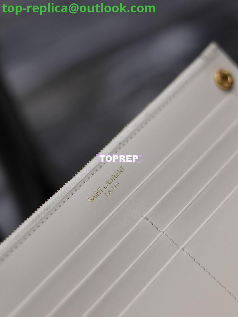 Replica Saint Laurent YSL Uptown Large Wallet in Crocodile-Embossed Shiny Leather white 11 Replica Saint Laurent YSL Uptown Large Wallet in Crocodile-Embossed Shiny Leather white 11