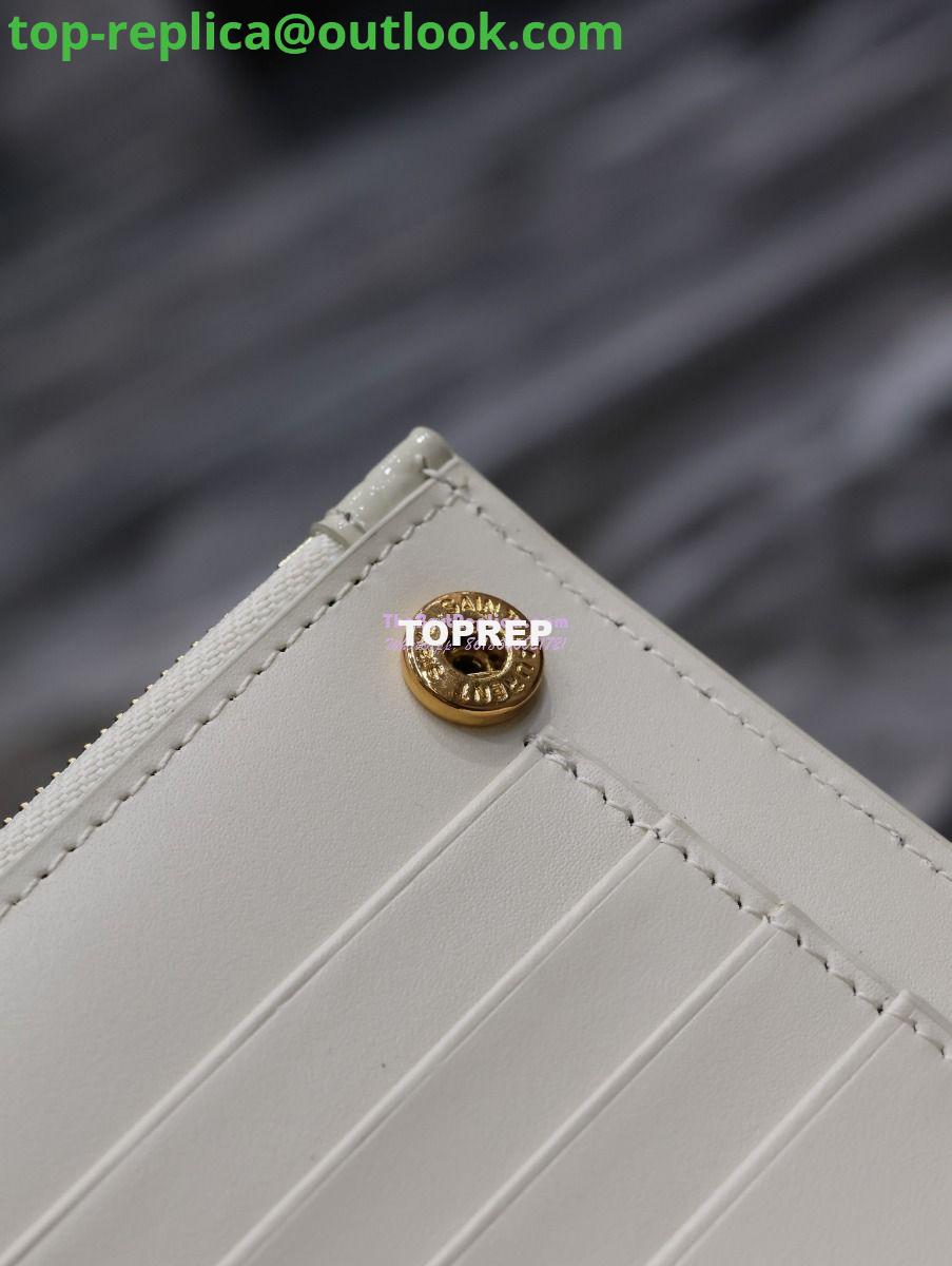 Replica Saint Laurent YSL Uptown Large Wallet in Crocodile-Embossed Shiny Leather white 12 Replica Saint Laurent YSL Uptown Large Wallet in Crocodile-Embossed Shiny Leather white 12