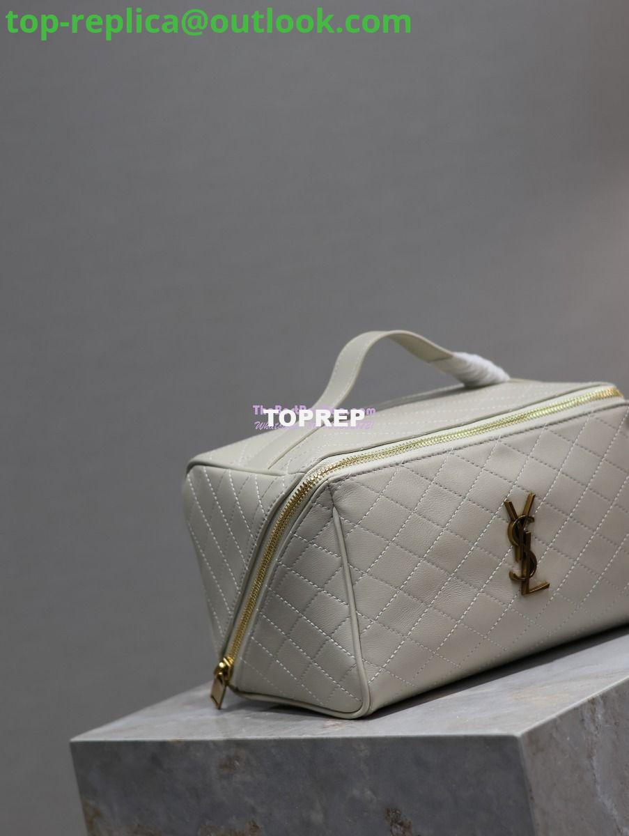Replica Saint Laurent YSL Gaby Vanity Case In Quilted Lambskin 7531711 Blanc 5 Replica Saint Laurent YSL Gaby Vanity Case In Quilted Lambskin 7531711 Blanc 5