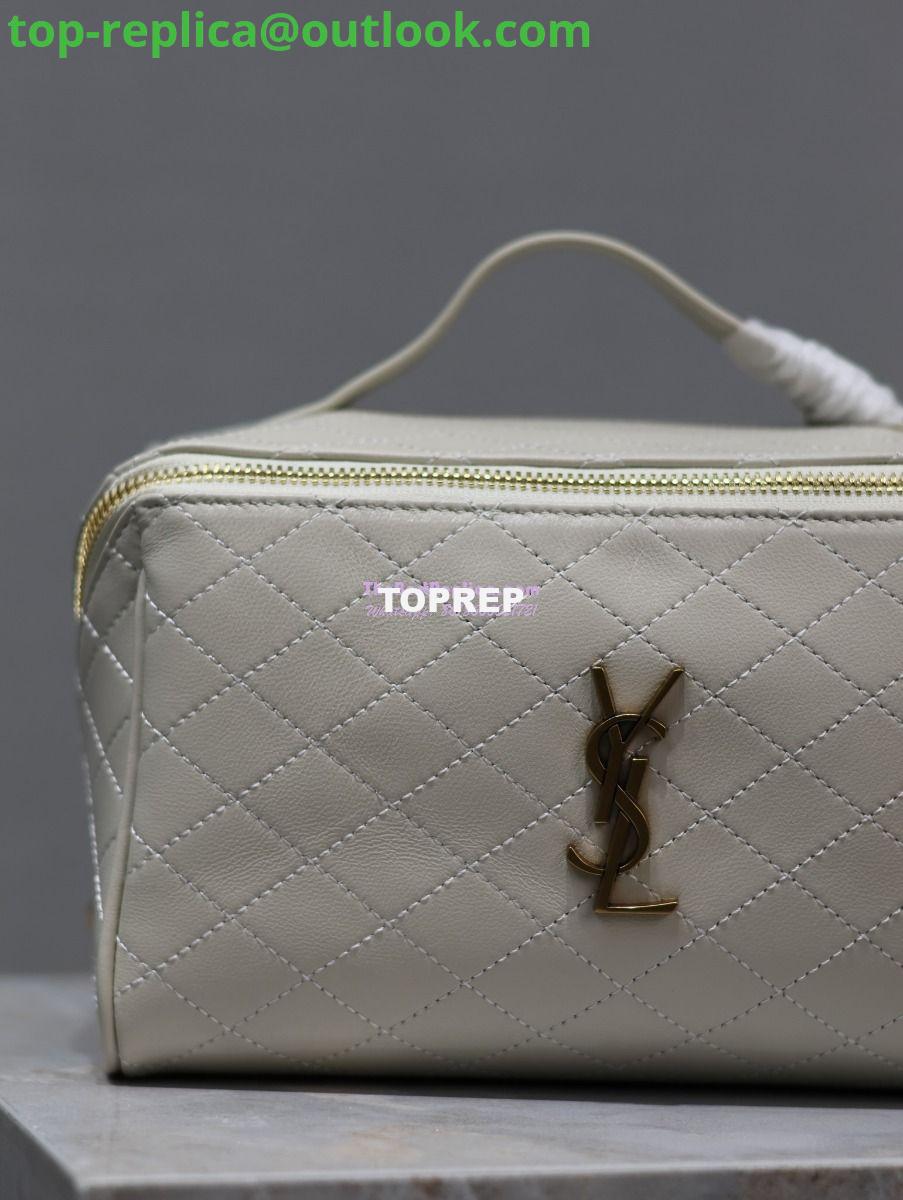 Replica Saint Laurent YSL Gaby Vanity Case In Quilted Lambskin 7531711 Blanc 6 Replica Saint Laurent YSL Gaby Vanity Case In Quilted Lambskin 7531711 Blanc 6