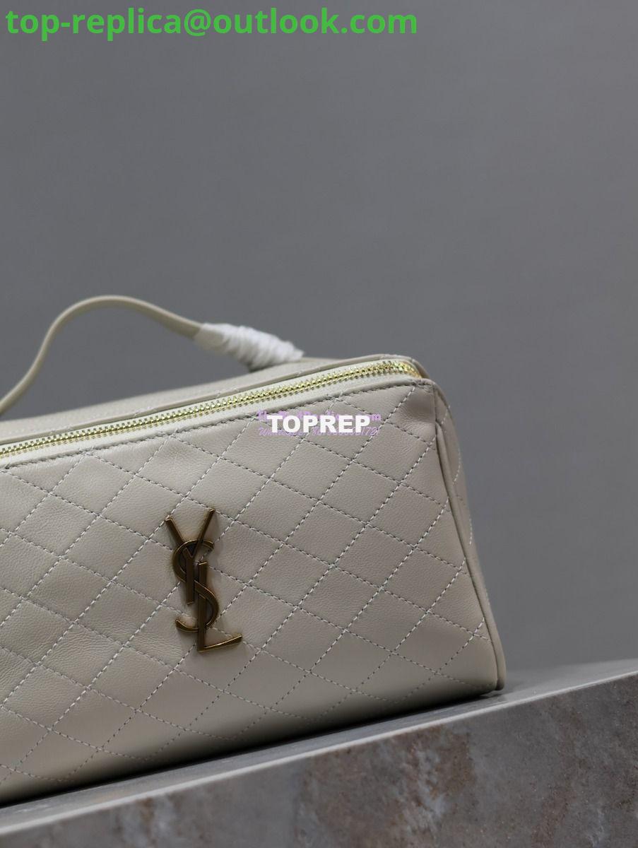Replica Saint Laurent YSL Gaby Vanity Case In Quilted Lambskin 7531711 Blanc 7 Replica Saint Laurent YSL Gaby Vanity Case In Quilted Lambskin 7531711 Blanc 7