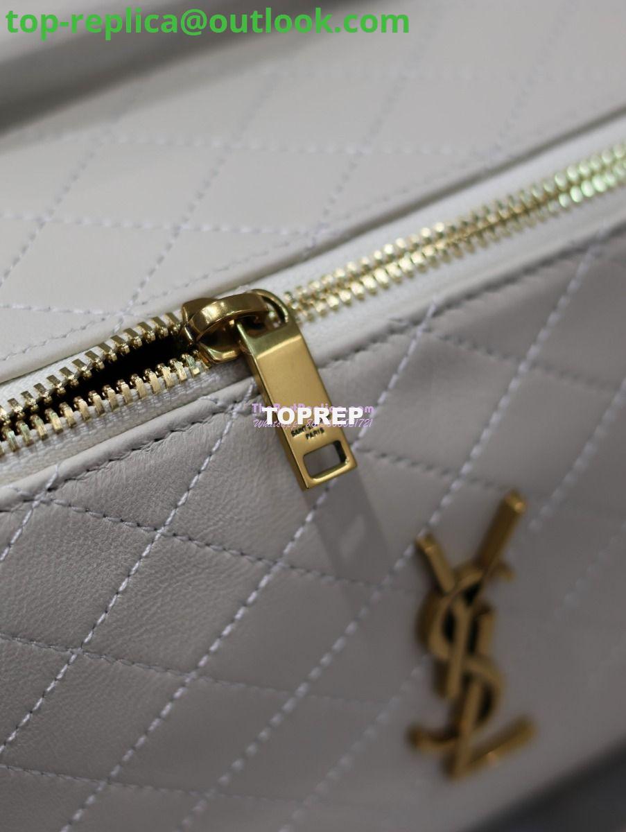 Replica Saint Laurent YSL Gaby Vanity Case In Quilted Lambskin 7531711 Blanc 9 Replica Saint Laurent YSL Gaby Vanity Case In Quilted Lambskin 7531711 Blanc 9