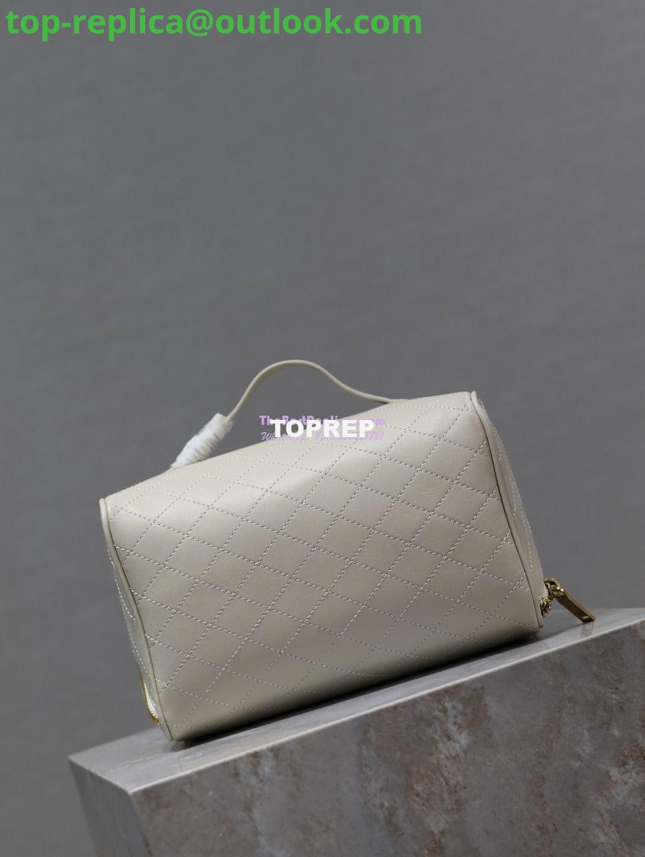 Replica Saint Laurent YSL Gaby Vanity Case In Quilted Lambskin 7531711 Blanc 13 Replica Saint Laurent YSL Gaby Vanity Case In Quilted Lambskin 7531711 Blanc 13