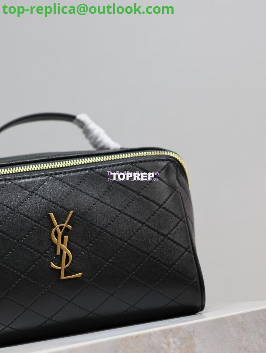 Replica Saint Laurent YSL Gaby Vanity Case In Quilted Lambskin 7531711 Black 6 Replica Saint Laurent YSL Gaby Vanity Case In Quilted Lambskin 7531711 Black 6