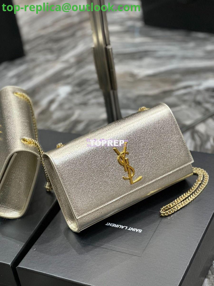 Replica YSL Saint Laurent Medium Kate Chain Bag In Pale Gold Metallic Calfskin 364021 2 Replica YSL Saint Laurent Medium Kate Chain Bag In Pale Gold Metallic Calfskin 364021 2
