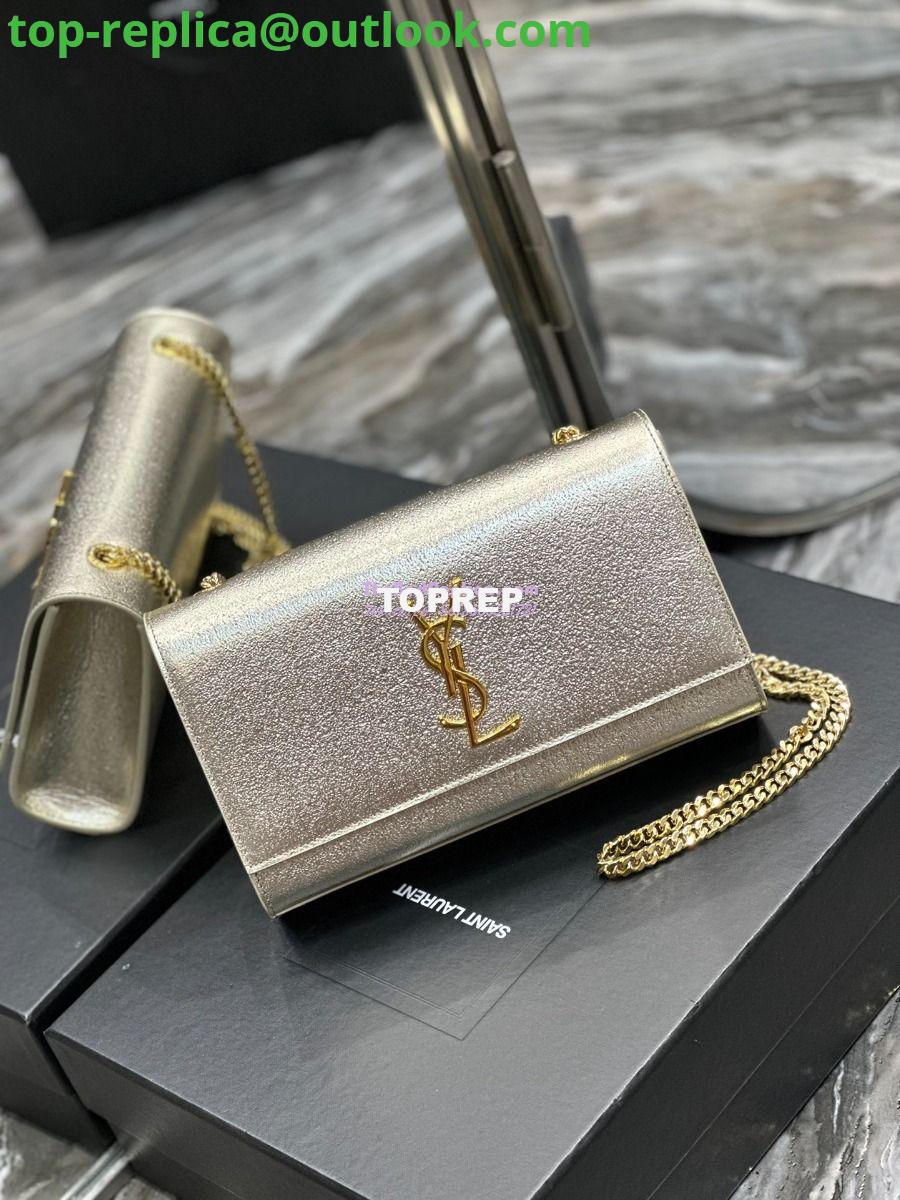 Replica YSL Saint Laurent Medium Kate Chain Bag In Pale Gold Metallic Calfskin 364021 3 Replica YSL Saint Laurent Medium Kate Chain Bag In Pale Gold Metallic Calfskin 364021 3