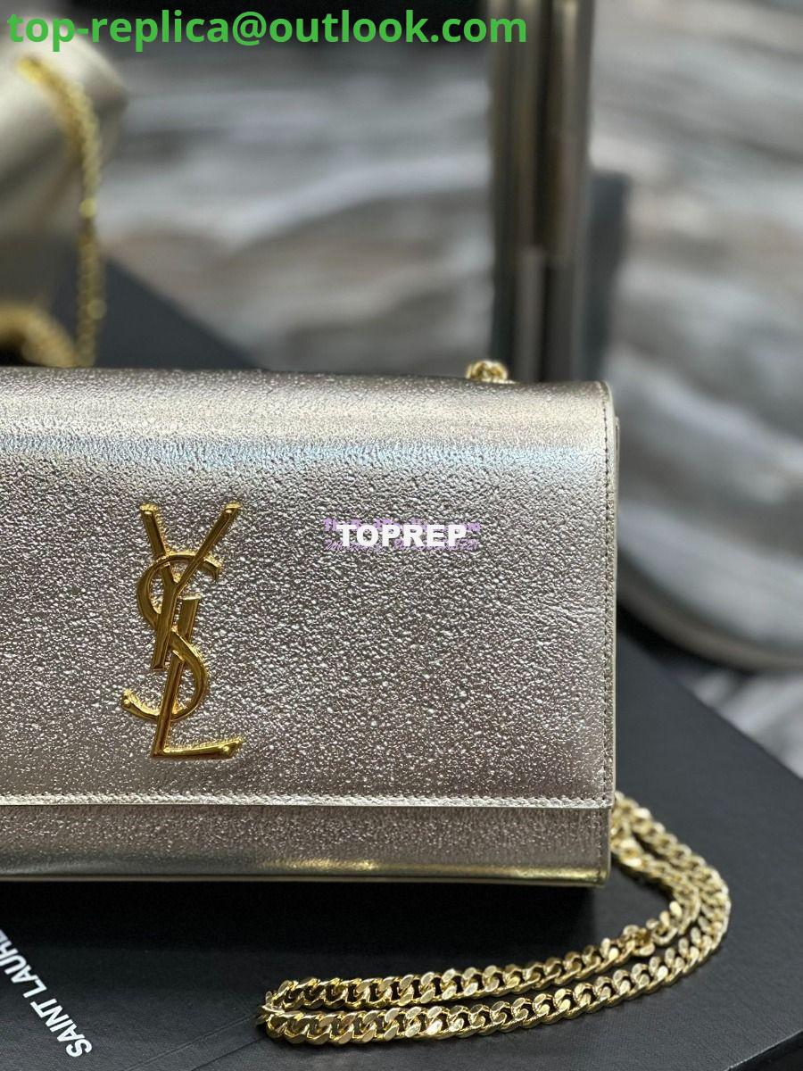 Replica YSL Saint Laurent Medium Kate Chain Bag In Pale Gold Metallic Calfskin 364021 6 Replica YSL Saint Laurent Medium Kate Chain Bag In Pale Gold Metallic Calfskin 364021 6
